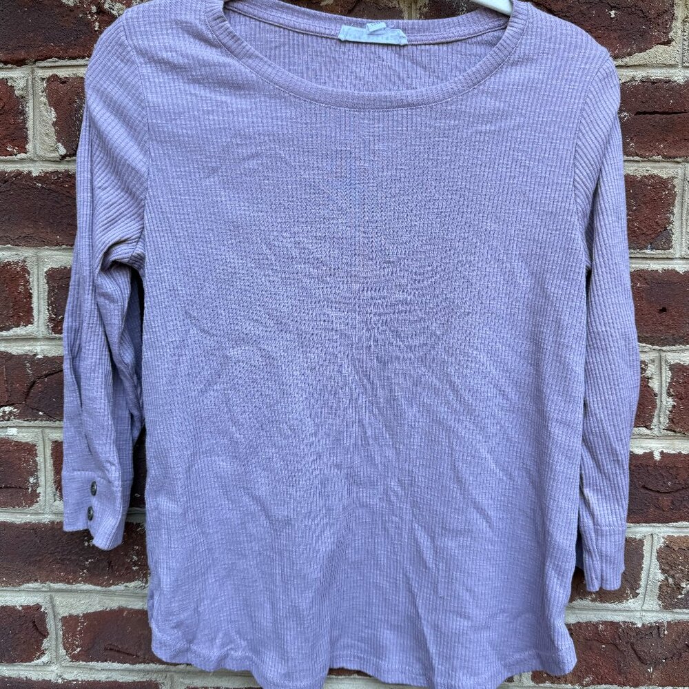 Light Purple 3/4 Sleeve Blouse